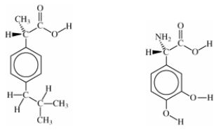 What functional groups are common to both of structures below?   A) Acid B) Alcohol C) Amide D) Amine