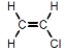 <strong>Which of these is a representation of vinyl chloride?</strong> A) B) C) D)