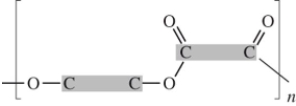 <strong>Dacron is classified as a polyester.Which linkage is correct? (The gray areas represent the monomer backbones. )</strong> A) B) C) D)