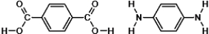 <strong>These are the two monomers used to synthesize Kevlar. Which of the following represent the products formed after one condensation reaction between the monomers?</strong> A) B) C) D)