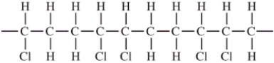 <strong>Polyvinyl chloride (PVC) is made from the monomer,CH<sub>2</sub> <sub> </sub> CHCl.Which would not be a possible arrangement in PVC?</strong> A) B) C) D)