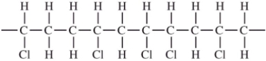 <strong>Polyvinyl chloride (PVC) is made from the monomer,CH<sub>2</sub> <sub> </sub> CHCl.Which would not be a possible arrangement in PVC?</strong> A) B) C) D)