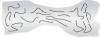 This is a representation of a plastic bag being stretched.Which statement best describes what is happening in the figure?   A) Molecular chains shift from a random orientation to align parallel to each other in the direction of the pulling force B) During the pulling,the mixed-up polymer chains cross link to make the polymer stronger C) The pulling force creates branches,causing a switch from high density to low density polymer D) It is only a temporary distortion;once the pulling force stops,the plastic snaps back to the original orientation