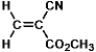 Superglue is made from this monomer,cyanoacrylate.   Which is a representation of the head-to-tail to head-to-tail arrangement of the polymer? A)    B)    C)    D)   