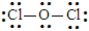 The Lewis structure for Cl<sub>2</sub>O could be written as:  