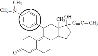 Consider the following molecule of the birth control drug known as RU 486.    Fill in the blanks with the appropriate term from the list below. alkane cycloalkane alkene cycloalkene alkyne aromatic haloalkane -The functional group enclosed in the circle is a(n)_____________________.  