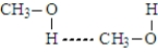 Which of the following best represents hydrogen bonding in methanol? A)    B)    C)    D)   