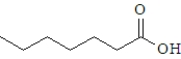 The IUPAC name for the following compound is octanoic acid.  