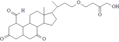 How many ketone carbonyl groups are present in the following compound?   A) 2 B) 3 C) 4 D) 5 E) 6