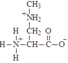 The amino acid shown below maybe associated with ALS (Lou Gehrig's disease)  and Parkinson's disease.   Which of the following is the zwitterion ion form of the uncommon amino acid? A)    B)    C)    D)   