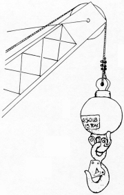Pictured is a A) headache ball B) wrecking ball C) two-block D) tube lock  