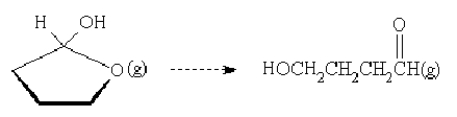 For the reaction   is the entropy change positive or negative?