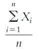 The formula below is used to calculate the ____.   A) mode of a sample B) median of a sample C) sample mean D) range of a sample