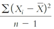 The formula below is used to compute ____.   A) standard deviation B) standard error of the mean C) standard error of the proportion D) variance