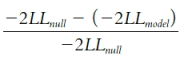 What is computed by the following formula?   A) Wald statistic B) exponential logistic coefficient C) entropy R² D) likelihood value