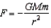 The force due to gravity has the mathematical form: