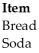     -The table above gives the production and prices for a small nation that produces only bread and soda.The base year is 2010.What is real GDP in 2010? A) $530 B) $1080 C) $510 D) $210 E) $300