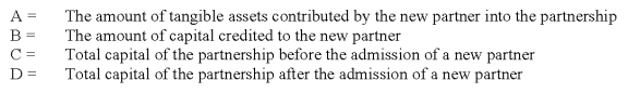 <strong> Refer to the above information.Which statement below is correct if goodwill of the old partners is recognized upon the contribution of assets into the partnership by a new partner?</strong> A)B = A and D < C + A B)B = A and D > C + A C)B < A and D = C + A D)B > A and D < C + A
