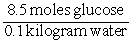 <strong>Consider the following equation: concentration of glucose = What are the units of the value calculated by this equation?</strong> A) Molal B) Molar C) v/v D) w/v