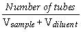 <strong>Which of the following equations defines the tube dilution in a serial dilution?</strong> A) B) C) D)