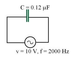 What is the current i in the circuit shown?   A) 0.015 A B) 34.0 A C) 0.00023 A D) 0.11 A E) 43 * 10<sup>6</sup> A 