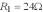  What is the equivalent resistance of the circuit shown if   ,   ,and   ?   A) 7.7  \varOmega  B) 10  \varOmega  C) 56  \varOmega  D) 61  \varOmega   