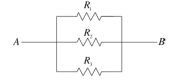  The equivalent resistance of the circuit shown if   .If   and   ,what is the resistance of R<sub>1</sub>?   A) 11  \varOmega  B) 2.9  \varOmega  C) 4.1  \varOmega  D) 5.2  \varOmega  E) 7.7  \varOmega   