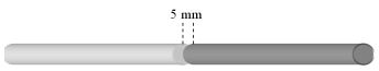 <strong>In the figure,the ends of the two rods are separated by 5 mm at 25<sup> \circ </sup>C.The left rod is brass,whereas the right rod is steel.Both rods have the same length and the far end of each rod rests firmly against a rigid wooden supports.If the ends of the rods facing each other just touch at 125<sup> \circ </sup>C,what is the length of each bar? </strong> A)0.92 m B)2.0 m C)1.34 m D)1.56 m E)1.84 m
