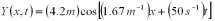 <strong>A wave travels in positive x direction at 30.0 m/s along a string in the positive x direction.The frequency of the wave is 50.0 Hz.Which of the following could the equation to describe this wave?</strong> A) B) C) D) E)None are correct.
