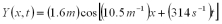 <strong>A wave travels in positive x direction at 30.0 m/s along a string in the positive x direction.The frequency of the wave is 50.0 Hz.Which of the following could the equation to describe this wave?</strong> A) B) C) D) E)None are correct.