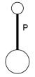 <strong>A 2.0-kg mass is connected to a 5.0-kg mass by a massless rod 32 cm long,as shown in the figure.A hole is then drilled in the rod 11 cm away from the 2.0-kg mass and the rod and masses are free to rotate about this pivot point P.What is the angular frequency of rotational oscillations for the masses if they are displaced slightly from equilibrium? </strong> A)5.3 rad/s B)3.53 rad/s C)2.9 rad/s D)5.8 rad/s E)1.4 rad/s