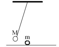 <strong>A pendulum with a mass M swings and picks up a piece of clay of mass m at the bottom of its swing. </strong> A)It rises to the same height after the collision as before. B)The total mechanical energy of the system is unchanged by the collision. C)If M = m,then the height it reaches after the collision is half that before the collision. D)If M = m,then the height it reaches after the collision is 1/4 that before the collision. E)If M = m,then it rises to twice the height it had before the collision.