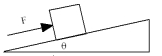  An object with mass 7.00 kg is being pushed up a rough inclined plane with a constant force F = 50.0 N.The plane makes an angle of 20.0<sup> \circ </sup> with respect to the horizontal.The object is moving with constant velocity.What is the coefficient of kinetic friction between the object and the surface?   A) 0.411 B) 0.300 C) 0.377 D) 0.158 E) 0.272  