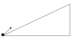 An object is launched up a 30 degree slope at an angle of 20 degrees above the incline of the slope and lands a distance of 3.12 m up the slope.What is the object's initial speed?   A) 5.94 m/s B) 5.00 m/s C) 6.89 m/s D) 5.23 m/s E) 7.23 m/s 