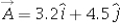 If vector   and vector   ,where   and   are the units vectors along the x and the y directions respectively.If   ,calculate the angle vector   makes with respect to the +x axes. A) -84º B) -96º C) 84º D) 96º E) -6º 
