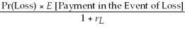 The expected loss = $75 million × .10 = $7.5 million Since the beta of the loss is not equal to zero we need to calculate the appropriate discount rate for the loss using the CAPM: r = r<sub>f</sub> + b (r<sub>M</sub> - r<sub>f</sub>) r = .05 + .4(.10 - .05)= .07 Insurance Premium =   So the actuarially fair cost of full insurance =   = $7.01 million