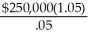 If the firm is fully insured (no deductible),the insurance company will pay for the loss regardless if whether the safety program is in force or not.Therefore,the end of period cash flows will be identical with or without the program and the NPV is -$250,000 reflecting the cost of the safety program. In order to give the firm the incentive to buy the insurance the NPV of the safety program must be positive. Another way of looking at this is to find the point where the PV of the expected deductible equals the cost of the safety program.Mathematically we have: (.08 - .03)   = $250,000,solving for the Deductible =   = $5,250,000 To show that this indeed is the correct answer: (.08)   = (.03)   - $250,000