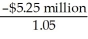 If the firm is fully insured (no deductible),the insurance company will pay for the loss regardless if whether the safety program is in force or not.Therefore,the end of period cash flows will be identical with or without the program and the NPV is -$250,000 reflecting the cost of the safety program. In order to give the firm the incentive to buy the insurance the NPV of the safety program must be positive. Another way of looking at this is to find the point where the PV of the expected deductible equals the cost of the safety program.Mathematically we have: (.08 - .03)   = $250,000,solving for the Deductible =   = $5,250,000 To show that this indeed is the correct answer: (.08)   = (.03)   - $250,000
