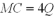 Suppose that,in the long run,a dairy's variable costs are   (where Q is the number of gallons of milk produced each day) ,its marginal cost is   and there is an avoidable fixed cost of $50 per day.In the long run there is free entry into the market.What is the dairy's total cost function? A)    B)    C)    D)   