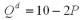 The market demand function for ice cream is   and the market supply function for ice cream is   ,where both quantities are measured in millions of gallons per year.What is the consumer surplus at the competitive market equilibrium? A)  $4.2 B)  $6 C)  $4.5 D)  $3