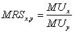 At a consumer's interior optimum solution,which of the following will not necessarily hold true? A)    B)    C)    D)    