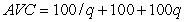 The market for sweet potatoes consists of 1,000 identical firms.Each firm has a short-run total cost curve of STC = 100 + 100 q + 100q<sup>2</sup>,and a short-run marginal cost curve of SMC=100+200q,where q is output.What is the equation of the firm's average variable cost curve? A)    B)    C)    D)    