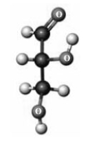 Examine the following ball-and-stick model. Atoms other than carbon and hydrogen are labeled with the symbol of the element.   Which of the following is also a representation of this substance? A)    B)    C)  D-configuration D)  All are correct representations.
