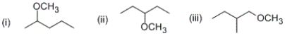 Which of the following compounds can exist as a pair of enantiomers?   A)  (i)  and (ii)  only B)  (ii)  and (iii)  only C)  (i)  and (iii)  only D)  (i)  only