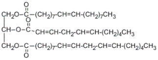 How many stereoisomers are possible for the following triglyceride? (Hint: include all types of stereoisomers!)    A)  2 B)  8 C)  32 D)  64