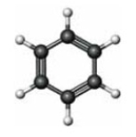 Consider the following structure.   Which of the following correctly applies to this structure? A)  It is called an arene. B)  It is classified as an aromatic compound. C)  All carbon to carbon bonds are equivalent. D)  All hydrogen atoms are equivalent. E)  All of the above apply to this structure.