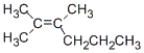 What is the correct IUPAC name for the following compound?   A)  2-methyl-3-propyl-2-butene B)  1,1,2-trimethyl-1-pentene C)  2,3-dimethyl-2-hexene D)  none of these