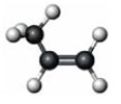 Which of the following correctly characterizes the compound represented below?   A)  trans isomer B)  alkyne C)  at least one 120° bond angle D)  free rotation around all bonds