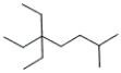 What is the correct IUPAC name for the following compound?   A)  3,3-diethyl-6-methylheptane B)  isododecane C)  5,5-diethyl-2-methylheptane D)  1,1,1-triethyl-4-methylpentane