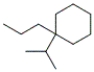 What is the IUPAC name of the following compound?   A)  1,1-dipropylcyclohexane B)  1-isopropyl-1-propylcyclohexane C)  isopropylpropylcyclohexane D)  none of these